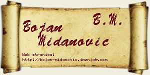 Bojan Midanović vizit kartica